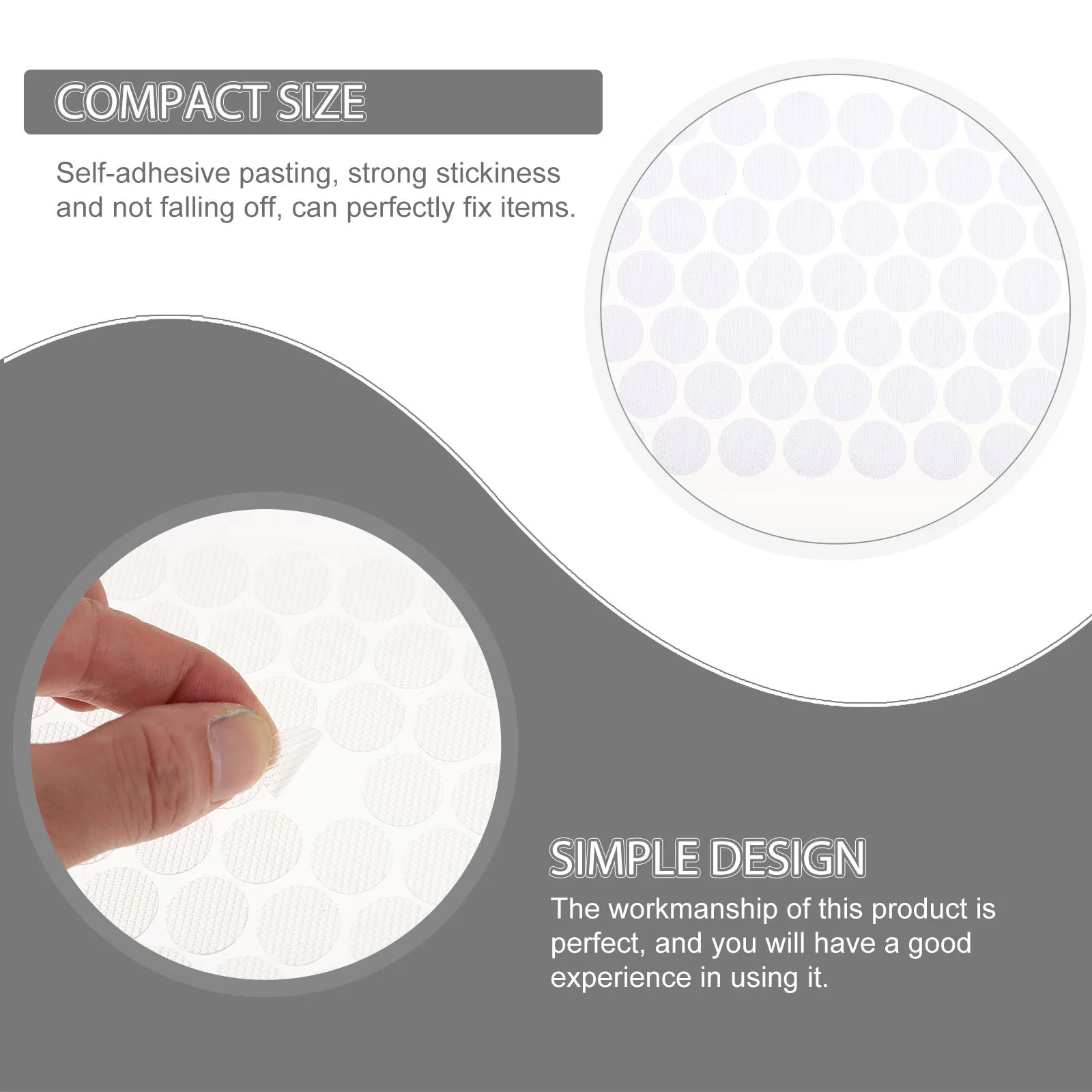 

500Pairs Tape Round Dot Stickers White Self Adhesive Strong Stickiness Multipurpose DIY Fixing Sticker Balloon Wedding