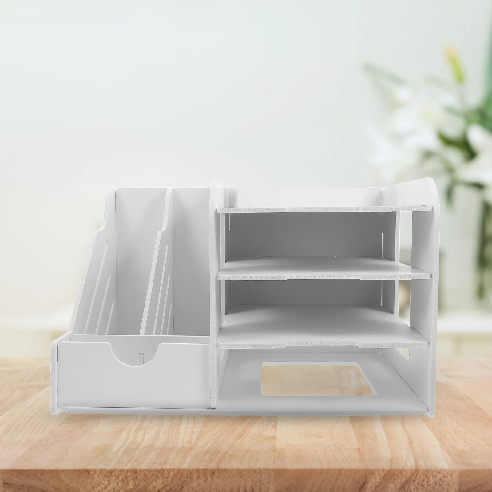 Multi Layer File Organizer Desk Storage Shelf For A4 Paper Pvc Desktop Organizer Stackable Document Holder Office Desk