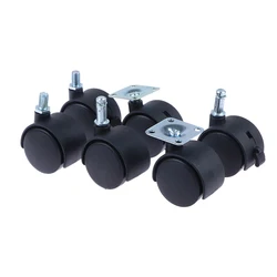 1Pair 1 Inch Universal Wheel Swivel Caster Roller Wheel Furniture Office Chair Caster With Brake For Luggage Chair Accessories