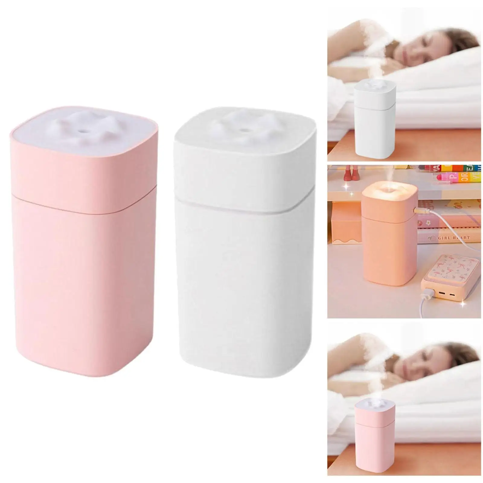 2x Mini Air Humidifier Cup 350ml Home Car USB Fogger Mist Maker