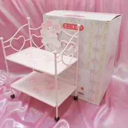 Kawaii Sanrio My Melody Love Storage Shelf Desktop Organizing Shelf Double Layer Storage Shelf Cosmetic Storage Shelf Girls Gift