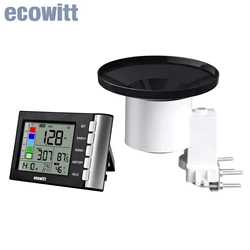 Ecowitt WH5360 Wireless Rain Gauge High Precision Digital 3-in-1 Weather Station with Indoor Thermometer and Hygrometer