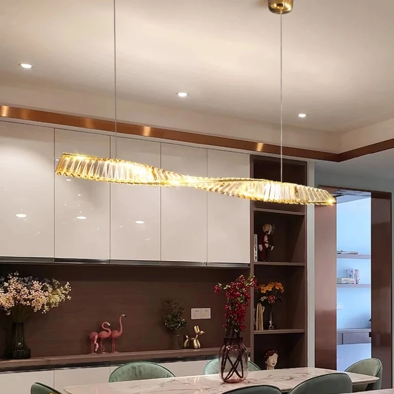 

Nordic Creative Art Crystal Simple Home Pendant Used for Dining Coffee Table Living Room Interior Lighting Hanging Design Sens
