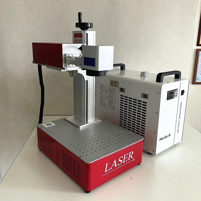 5W UV Laser Marking Machine with Chiller 3W 40W Co2 Laser Engraver 30W Cutter 200x200mm for Non-Metal Leather Glass Wood Marker