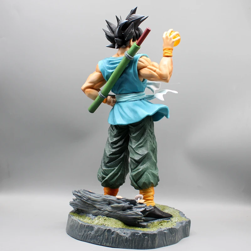 41cm Dragon Ball Du Sun Wukong Laughs Happily And Wukong Handles The Dragon Ball Handmade Anime Figurines Model Doll Decoration