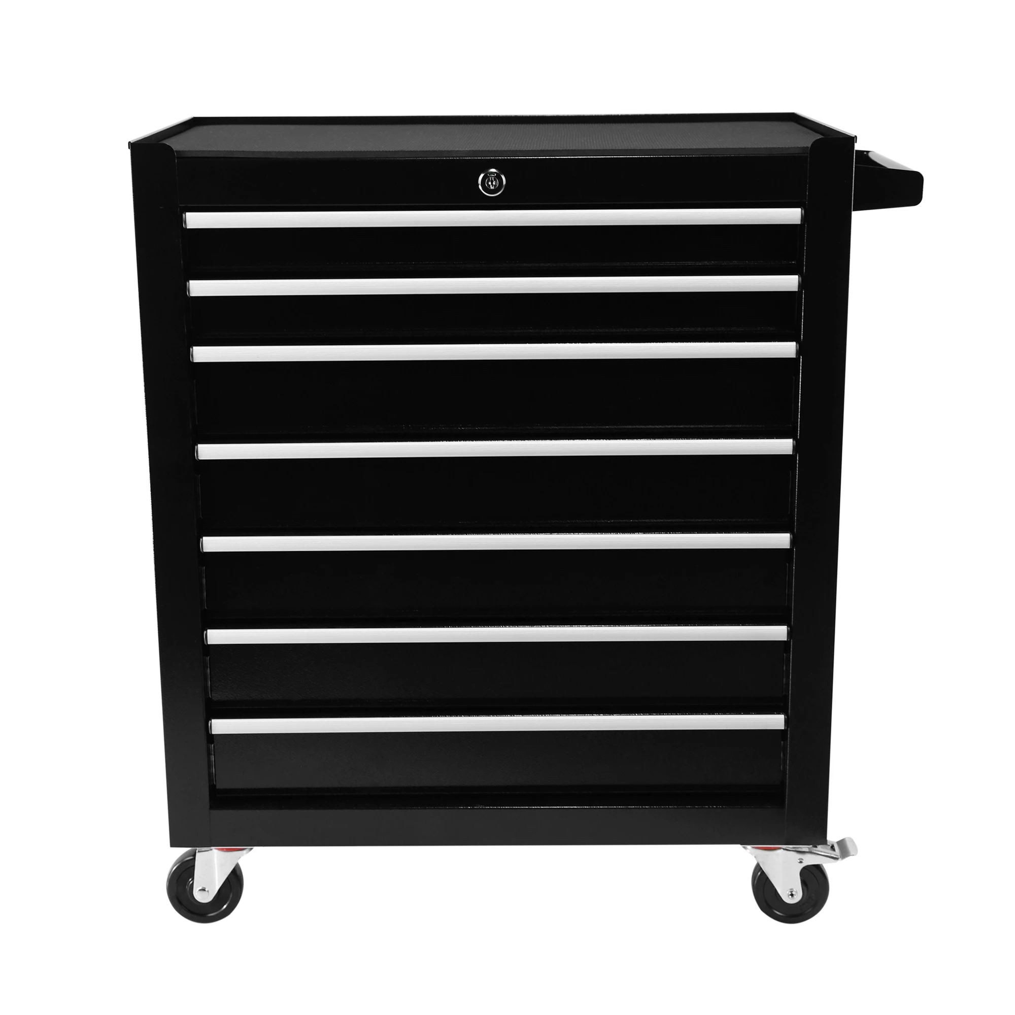 US STOCK Tool Cart With Drawers, 7 Drawers Locking Rolling Tool Chest w/ Wheels Tool Cabinets Tool Box for Warehouse,Repair Shop