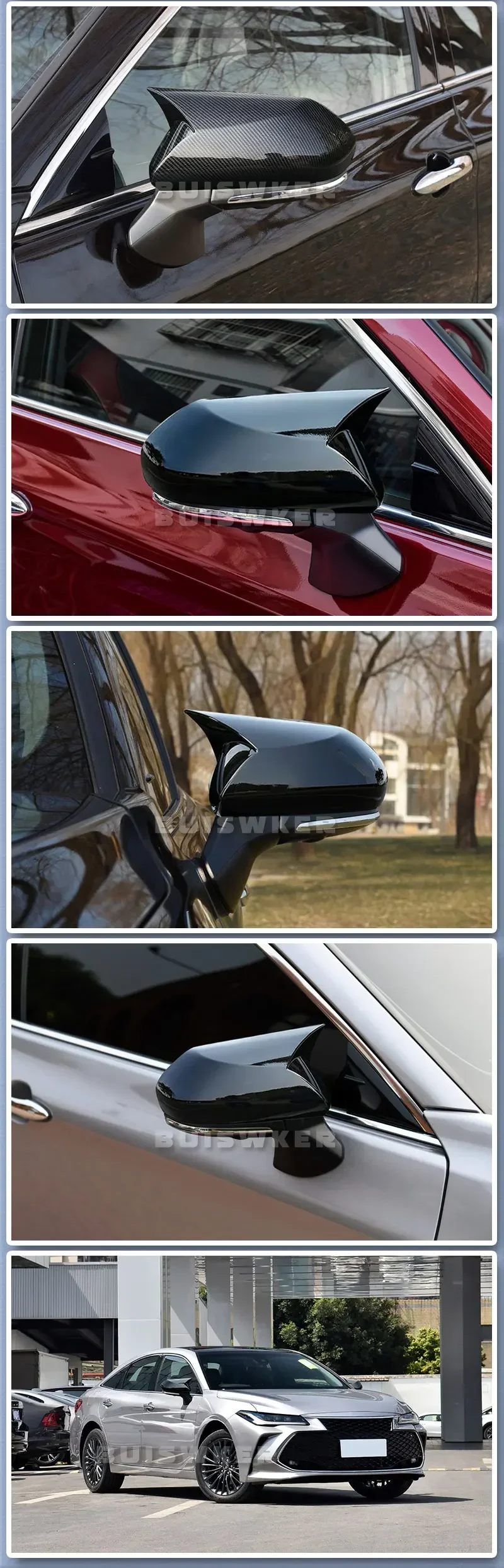 Für Toyota Camry 2018 2019 2020 2021 2022 Zubehör Carbon Look Rückspiegel Abdeckung Trim Kappen – Detail 3