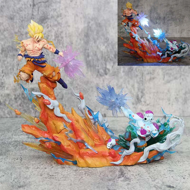 

In Stock 21cm Dragon Ball Figure Goku VS Frieza Action Figures Sky Top Wcf Freezer Son Goku Anime PVC Model Collection Toy Gift