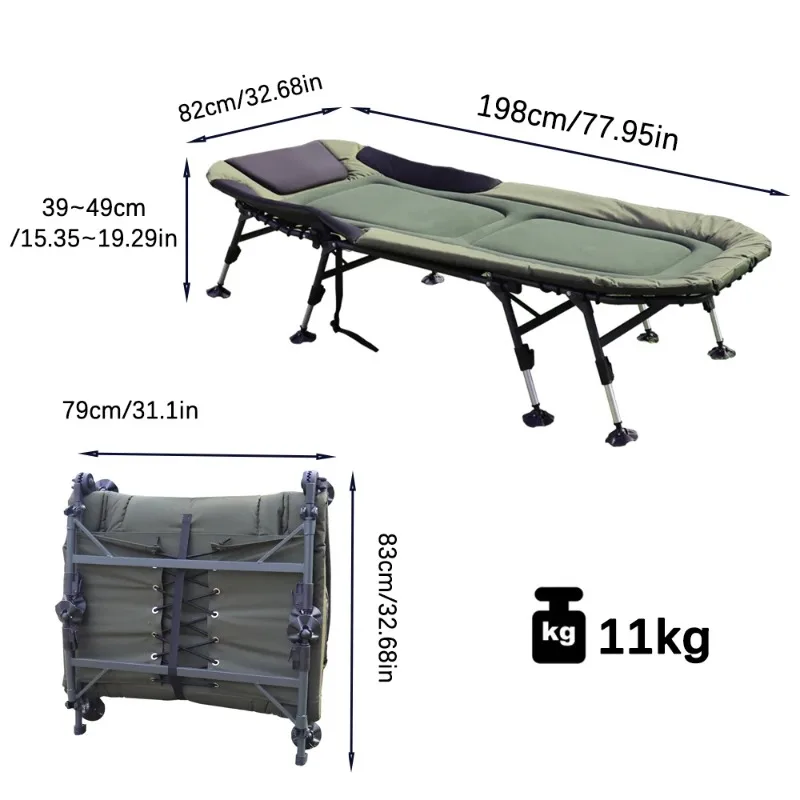 Portable folding bed for nap time, office nap bed, recliner, lightweight small bed
