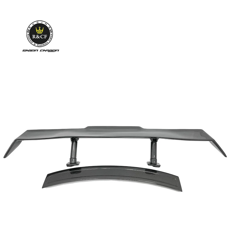 

Задний спойлер из углеродного волокна в стиле P, крыло, гусеничный хвостовой спойлер, базовая панель для Audi R8 Coupe 09-15, двухэтажный