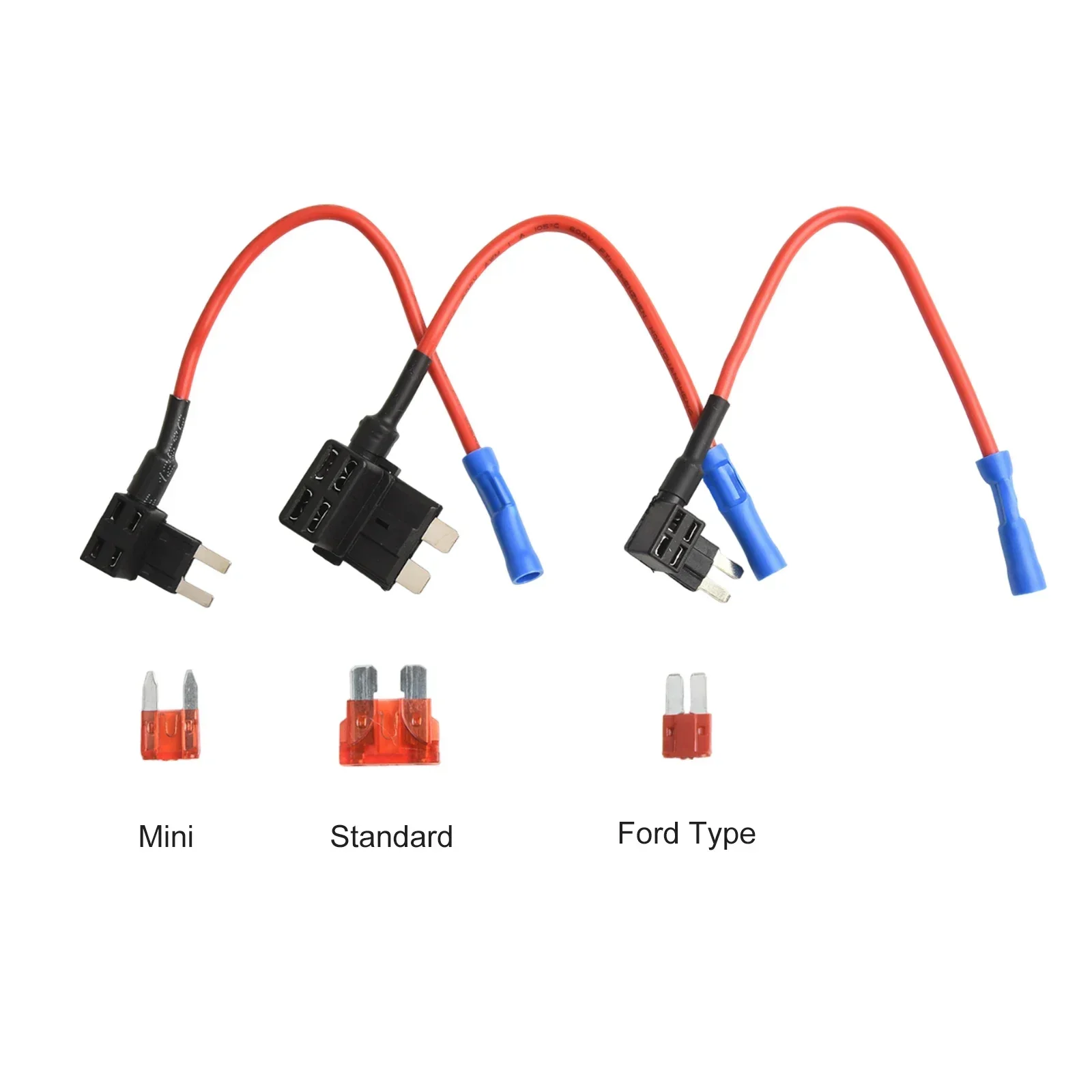 자동차 추가 회로 퓨즈 TAP 어댑터 표준 자동 블레이드 퓨즈 거치대, 트럭 자동차 보트용, 와이어 하네스 포함, 3 가지 유형, 12V, 24V, 10A