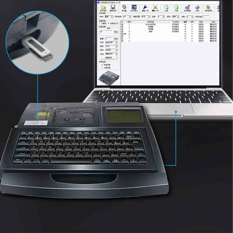 Line Numbering Machine LK-360 Heat Shrinkable Line Number Printer Line Tube Printer 320P USB Disk Printing Line Number Machine