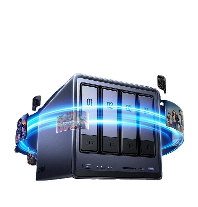 UGREEN DXP4800 Four-Bay NAS Home Family Network Storage Host Server Personal Cloud Hard Drive N100 Chip Mobile Phone/Tablet AI