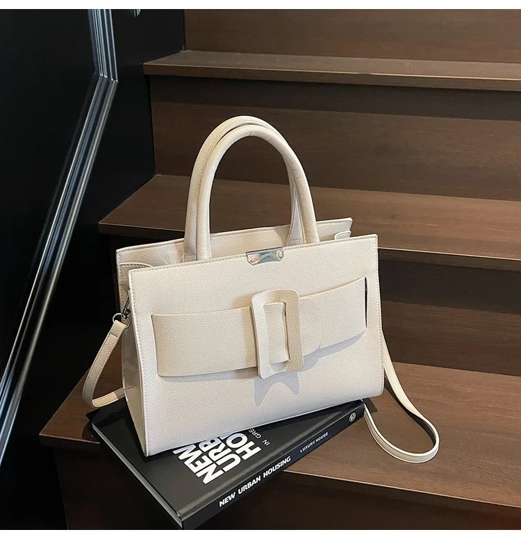 

Сумка с ручкой на ремне 2025 года — кошелек через плечо из натуральной кожи с застежкой-застежкой, просторная женская сумка через плечо