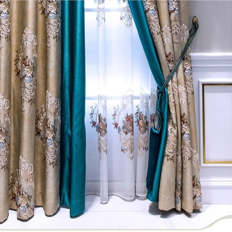 

Роскошный и атмосферный свет в европейском стиле для гостиной и спальни, индивидуальный размер, затемняющий модный жаккардовый светильник, хорошая конфиденциальность