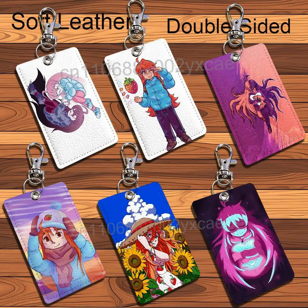 Challenging level completion Celeste Card Holder With Keychain Executive Protection For Bank Credit Subway Bus Case