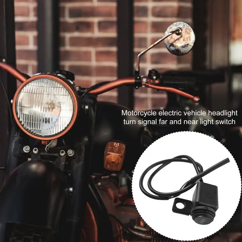 Small Bikes Light Kit Waterproof Handlebar Light On-Off Generic Waterproof Electric Scooter On-Off Light Motorcycle Headlight