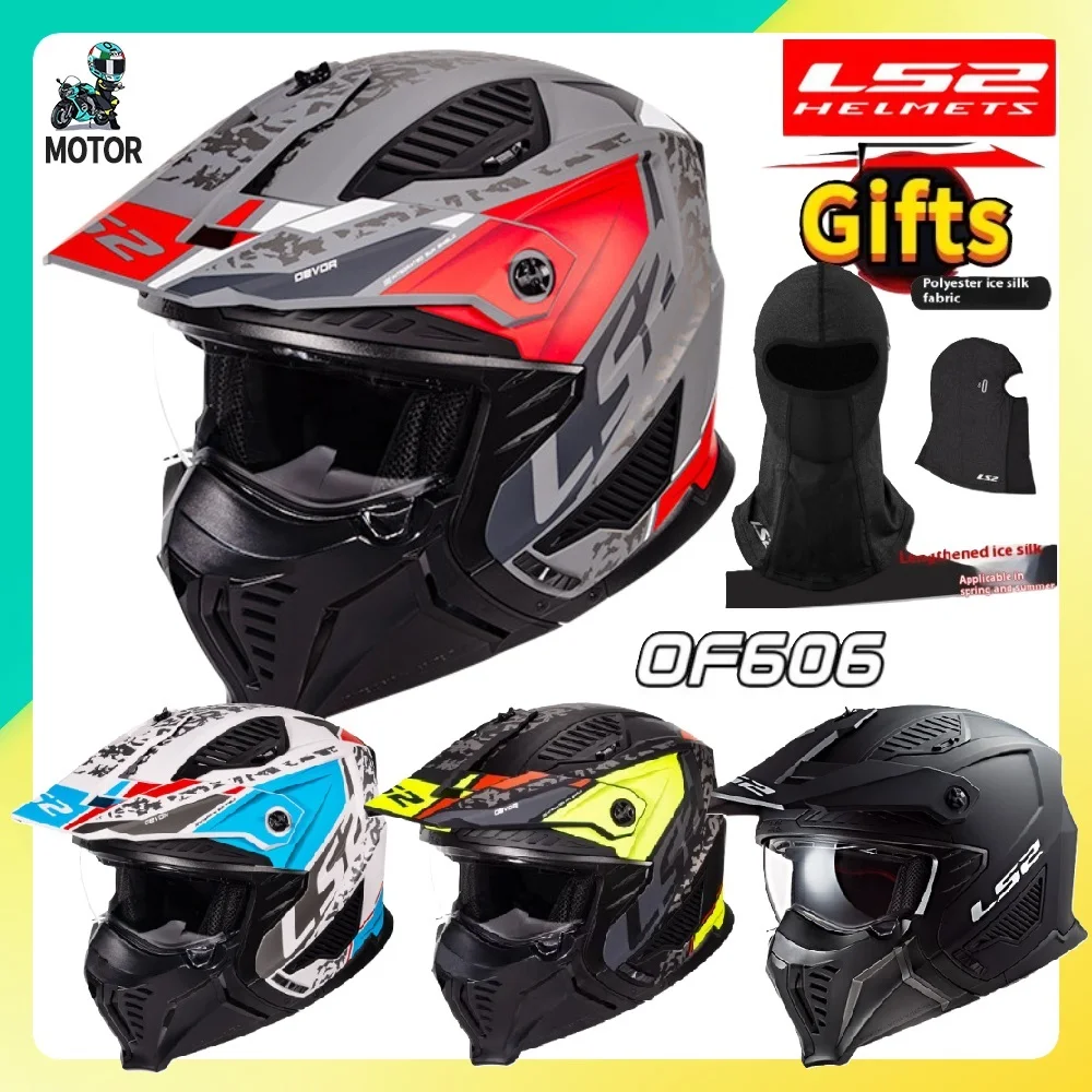 

LS2 OF606 Motorcycle Helmet MultiPurpose Half Face Off-Road Racing Ls2 Summer Anti-Fall Motocross Capacete LS2 Casque Casco Moto