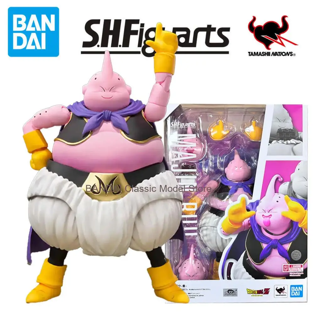 バンダイ S.H.Figuarts ドラゴンボール 魔人ブウ アクションフィギュア - 再版 100% オリジナル アニメモデル おもちゃ ギフト 子供向け