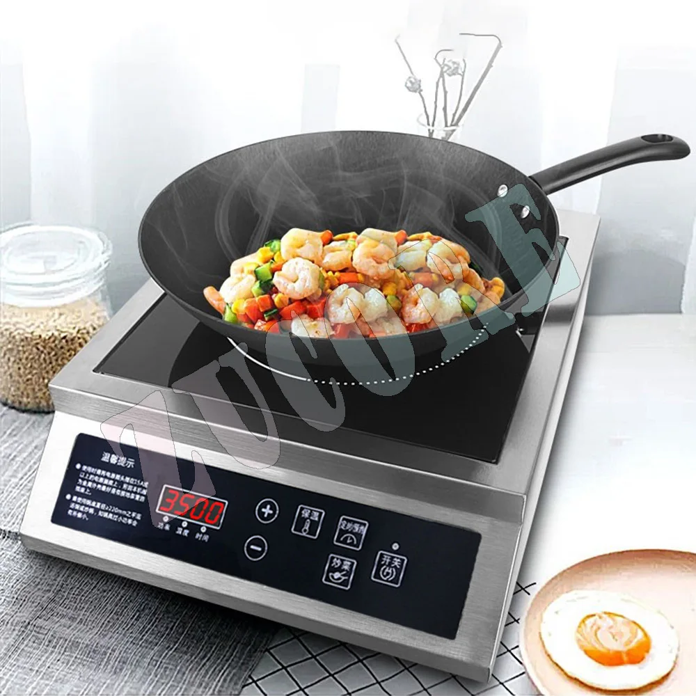 Fornello elettrico da 3500 W Piano cottura Fornello a induzione per uso domestico Fornello a induzione per zuppa commerciale ad alta potenza