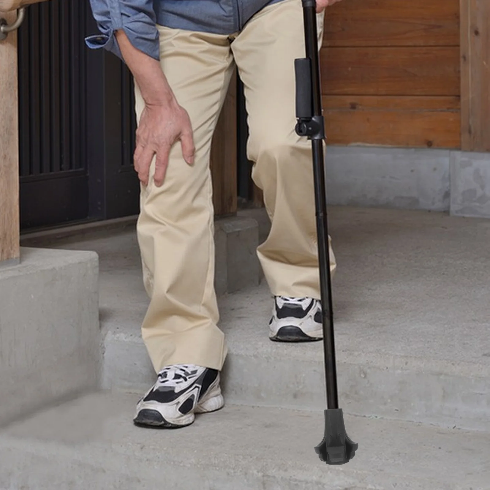 

1pc Durable Plastic Trekking Pole Tips Anti-Slip Shock Absorbing Covers For Hiking Walking Sticks Lightweight Mud Snow Terrain