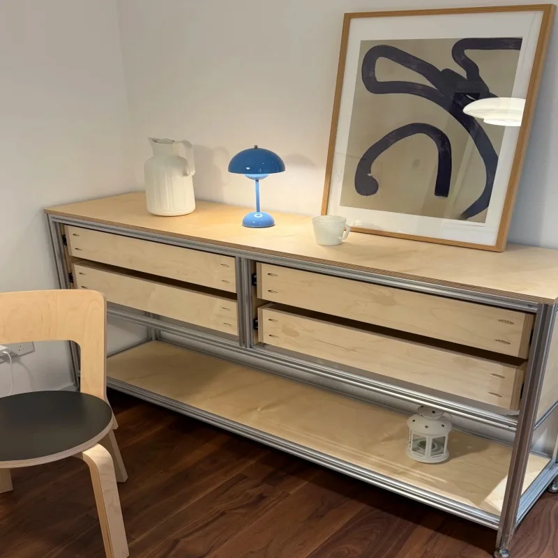 Birch Ocean Board Side Cabinet Simple Modern Living Room Wall Locker