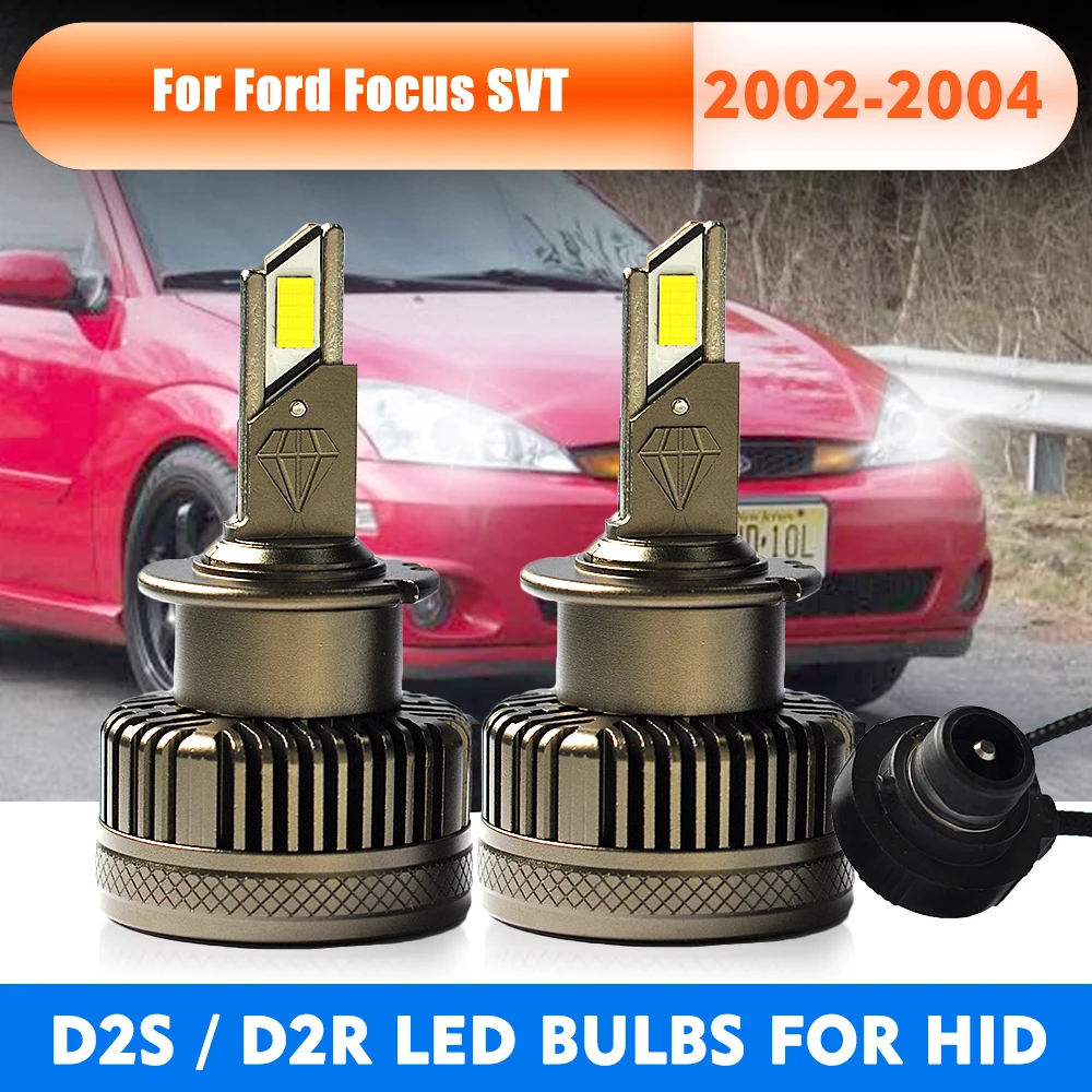 D2C D2R D2S LED Headlight Bulbs Led Lamp HID Xenon Conversion Kits White 6000K 24000LM 55W For 02-04 Ford Focus SVT YM2Z13466DA