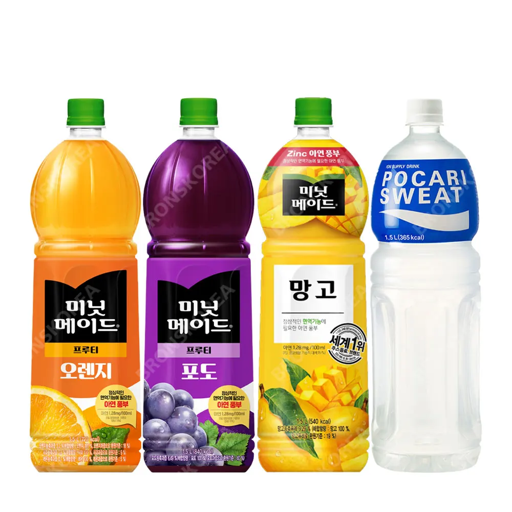 Minute Maid 1.5L Naranja+Uva+Mango+Pocari Sweat Total de 4 Pack Bebida Ion de Jugo de Frutas