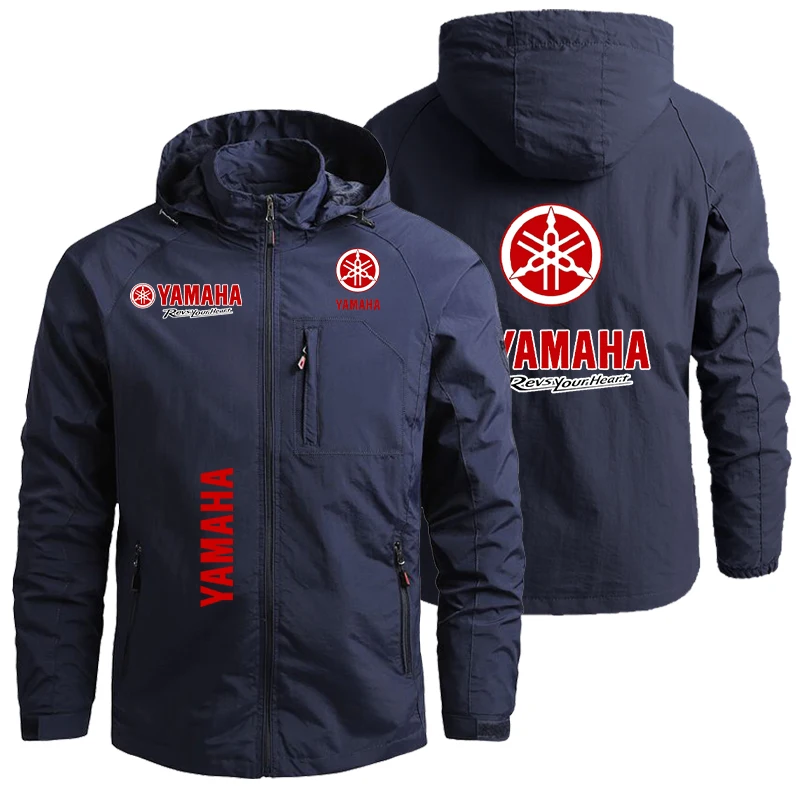 

Yamaha Men's Printed Outdoor Fashion Multi-color Windproof and Waterproof Jacket - Hat detachable - Spring and Autumn Jacket