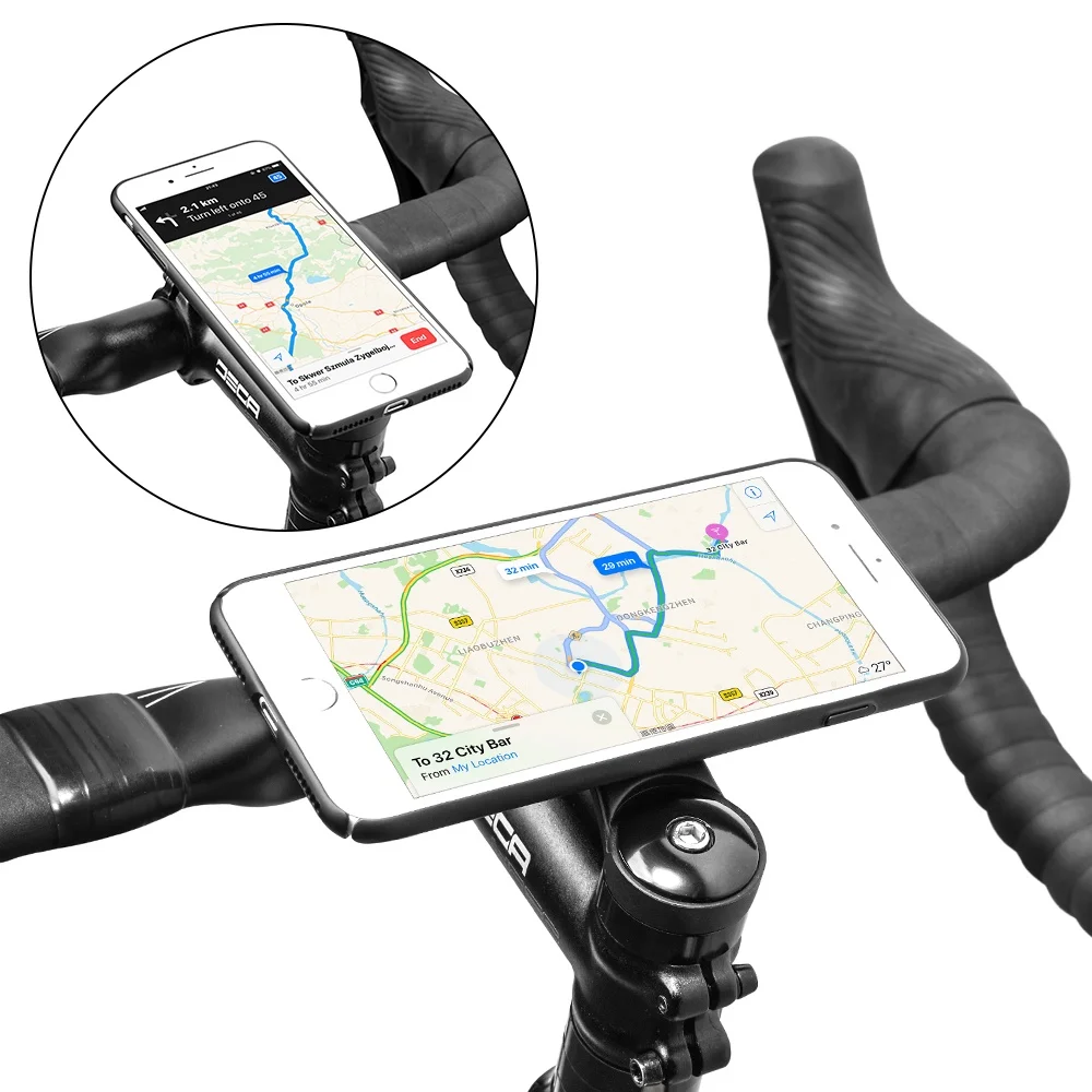 NEWBOLER Bicycle Phone Holder Universal Center Handlebar Cycling Mobile Phone Bracket For Bike Computer Mount