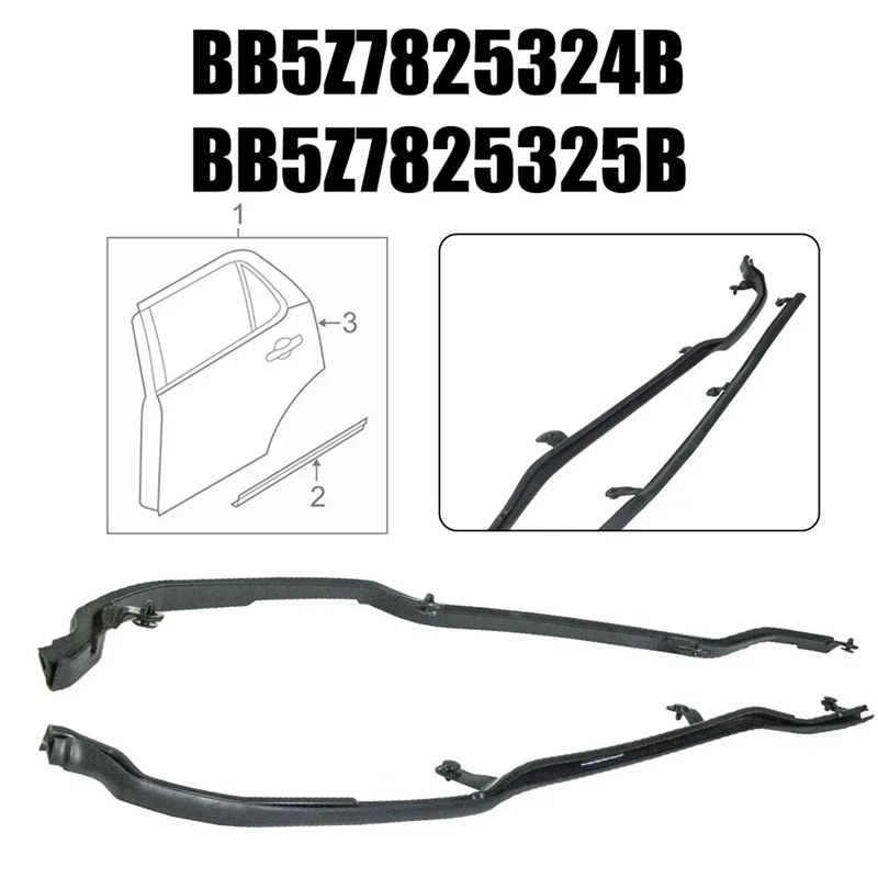 Car Rear Door Front Weatherstrip Seal For Ford Explorer 2011-2019 Door Sealing Strips BB5Z7825324B BB5Z7825325B