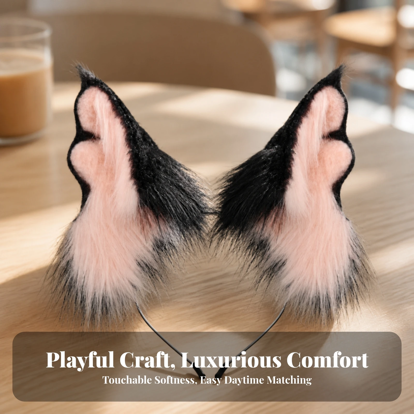 Animal Ear Headband Adjustable Cosplay Headband Costume Headwear Soft Hairband Easy to Wear for Cosplayers, Halloween 2