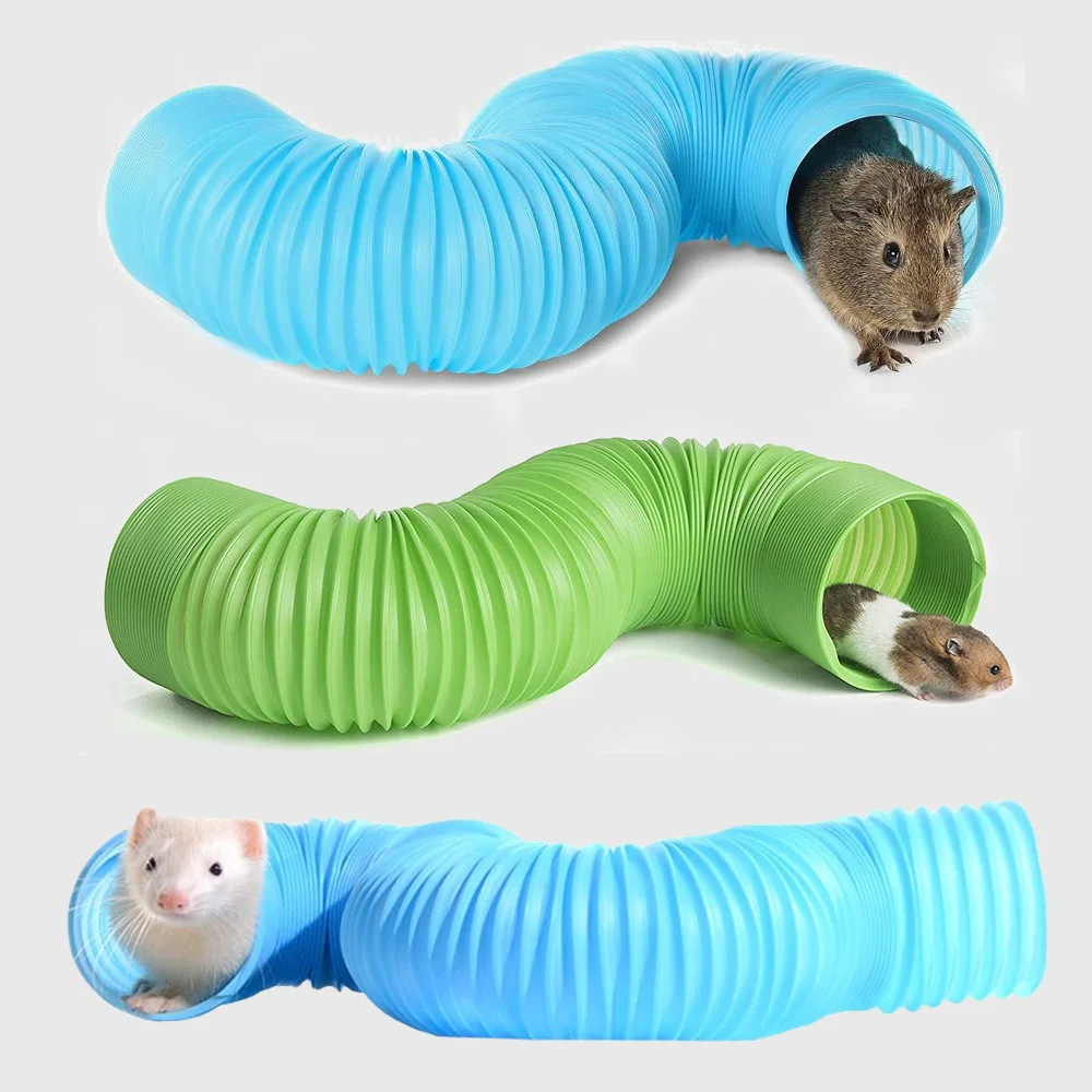 Hamster Game Pipeline Small Pet Fun Tunnel Telescopic Pipeline Guinea Pig Hedgehog Totoro Ferret Dragon Cat Rat Toy Stretch Tube view 3