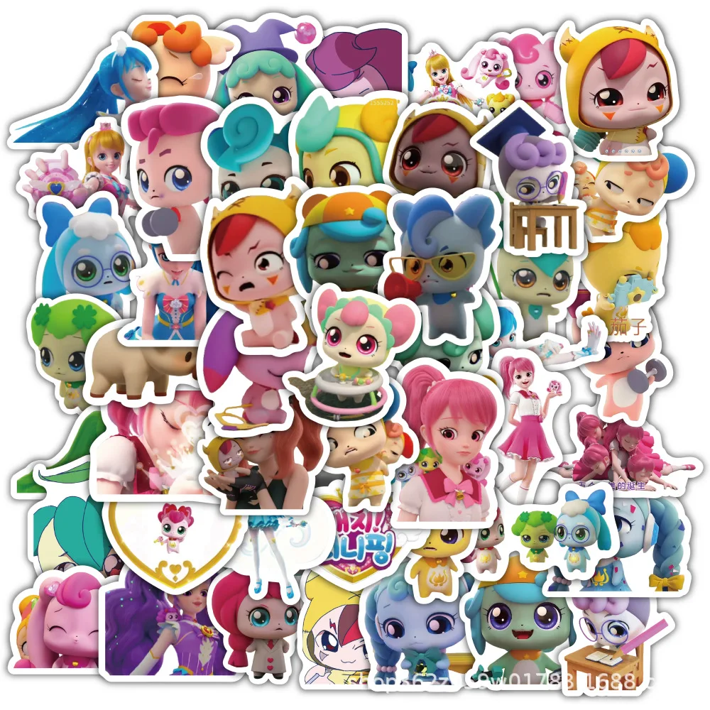 10/30/60PCS Cartoon Anime Catch！Teenieping Cute Sticker DIY Decoration PVC Waterproof Skateboard Notebook Graffiti Toy