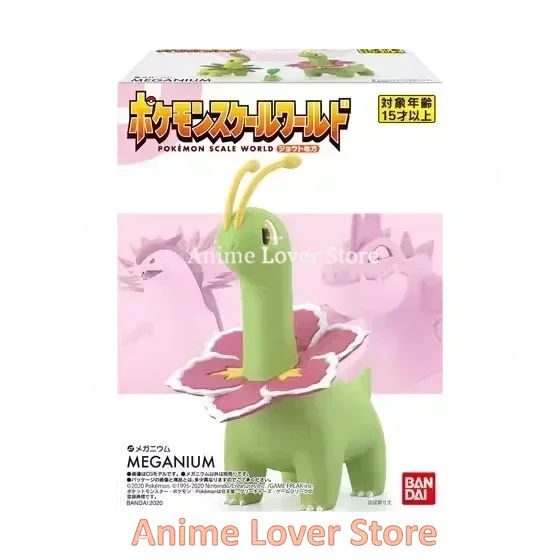 Bandai-figuras de acción de Pokémon Johto para niños, juguetes de Anime de la región Feraligatr Meganium, modelo coleccionable, adornos, escala Original