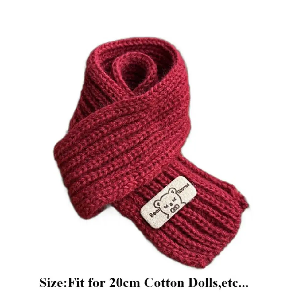 さまざまな色のクマの形をしたニットの人形のスカーフ,カジュアルウェア,子供向けのDIYギフトおもちゃ,綿の人形,ファッション人形,20cm