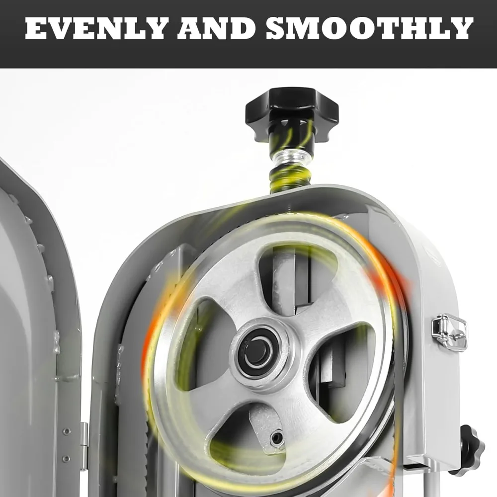 Serra de fita comercial de carne vertical de aço inoxidável com eficiência energética de 2.000 W com 8 lâminas extras para corte de osso