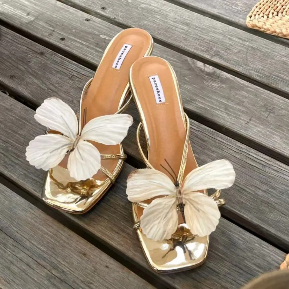 Sandals Decorations Flower Shoe Accessories Removable Vacation Style Butterfly Orchid Shoes Charms DIY Shoe Buckle