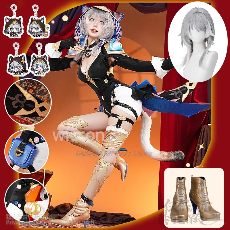 

Honkai Star Rail Game Косплей Cipher Аниме Костюм Сексуальная Кошачья Пушистая Униформа Комбинезон Панк Капюшон Парик Обувь Jirai Kei Girl Индивидуальные
