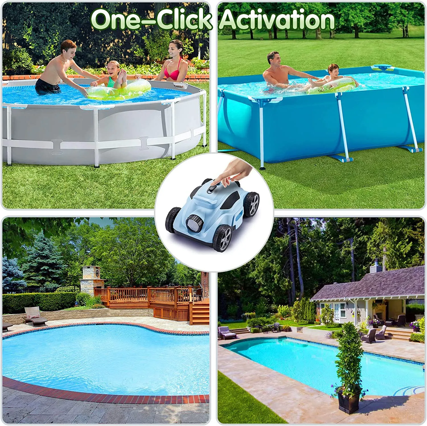 Accesorio de natación automático para piscina montado en la pared, limpiador robótico, Robot de succión, limpiador automático para piscina