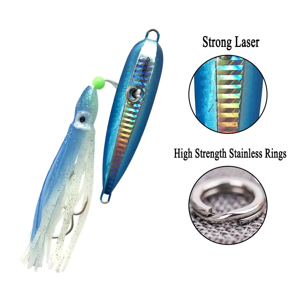 1PC Inchiku 80g100g120g150g200g250 Jig Metal Head Octopus Skirt Kingfish Snapper Grouper Slow Jigging Lure Artifial Fishing Bait