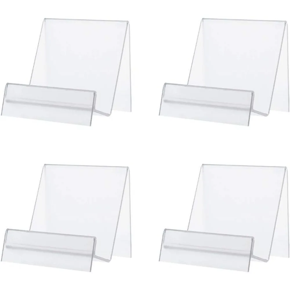 6 Pack Acrylic Display Stands Brochure Picture Mobile Phone Picture Album and Brochure Holder for Displaying Books Notebooks