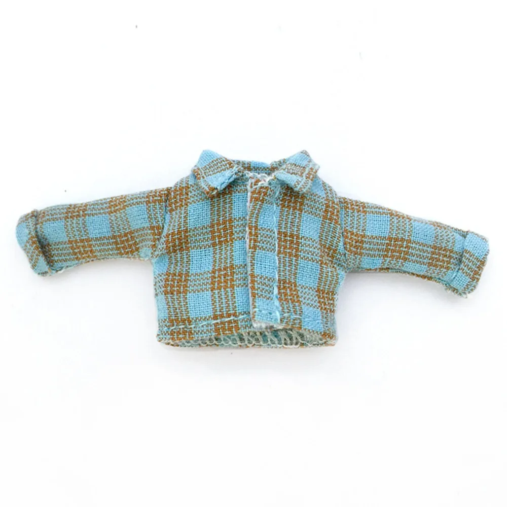 

Casual Wear Fashion Plaid Shirt Handmake Mini Shirts Clothes 3 Colors Gift Toys For 1/11 Ob11 Dolls for 1/12 Bjd Dolls