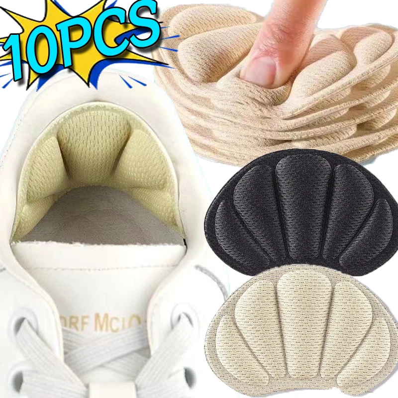 10PCS Anti-Wear Heel Insoles Patch Anti-Pain Cushion Pads Foot Care ปรับ Breathable ฟองน้ํารองเท้ากาว Heel Protector