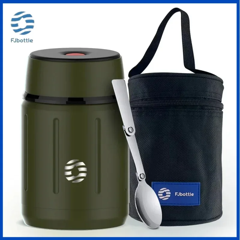 

FJbottle Food Jar Изолированные контейнеры для обеда Вакуумный контейнер из нержавеющей стали для сохранения еды Теплый контейнер Герметичная чашка для супа с двойными стенками