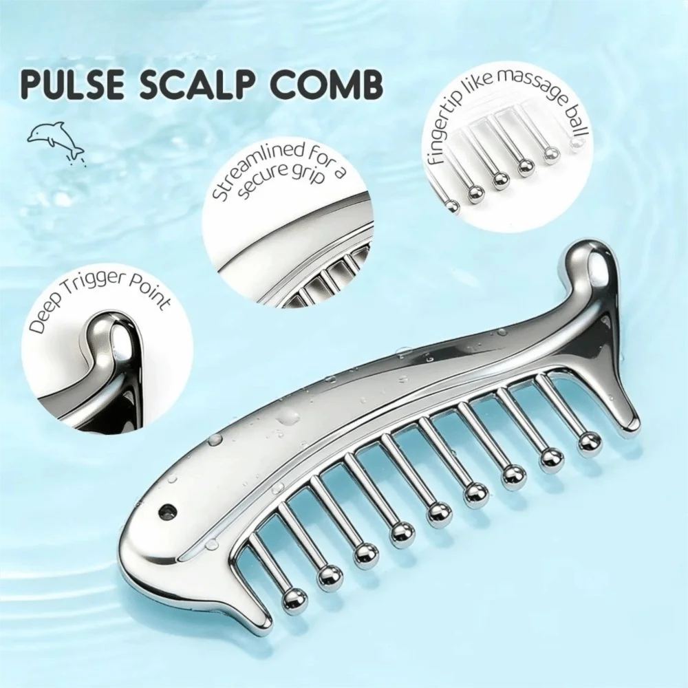 Portable Manual Head Massager Deep Relaxation Upgrade Version Scalp Comb Alloy Massage Comb Foot Massage