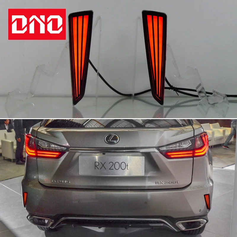 Car LED 12V Rear Bumper Lamps For Lexus RX 2015 - 2018 2019 Brake Light Turn Signal Backup Reflector Lamp Taillight Fog lamps