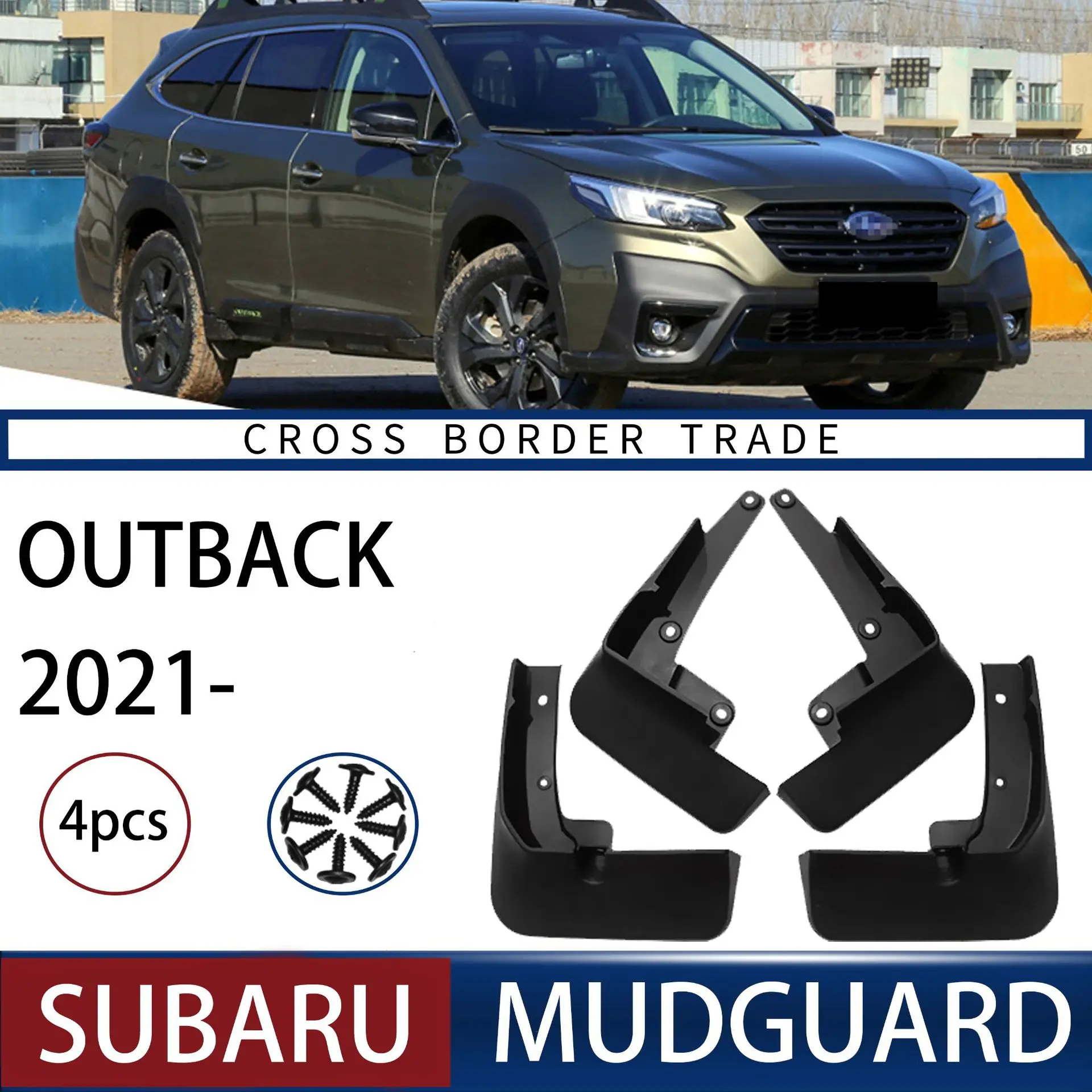 

FOR 2021 Subaru Outback 2015-2020 Car Molded Mud Flaps Splash Guards Mudguards Front Rear Styling Front Rear Car Accessories