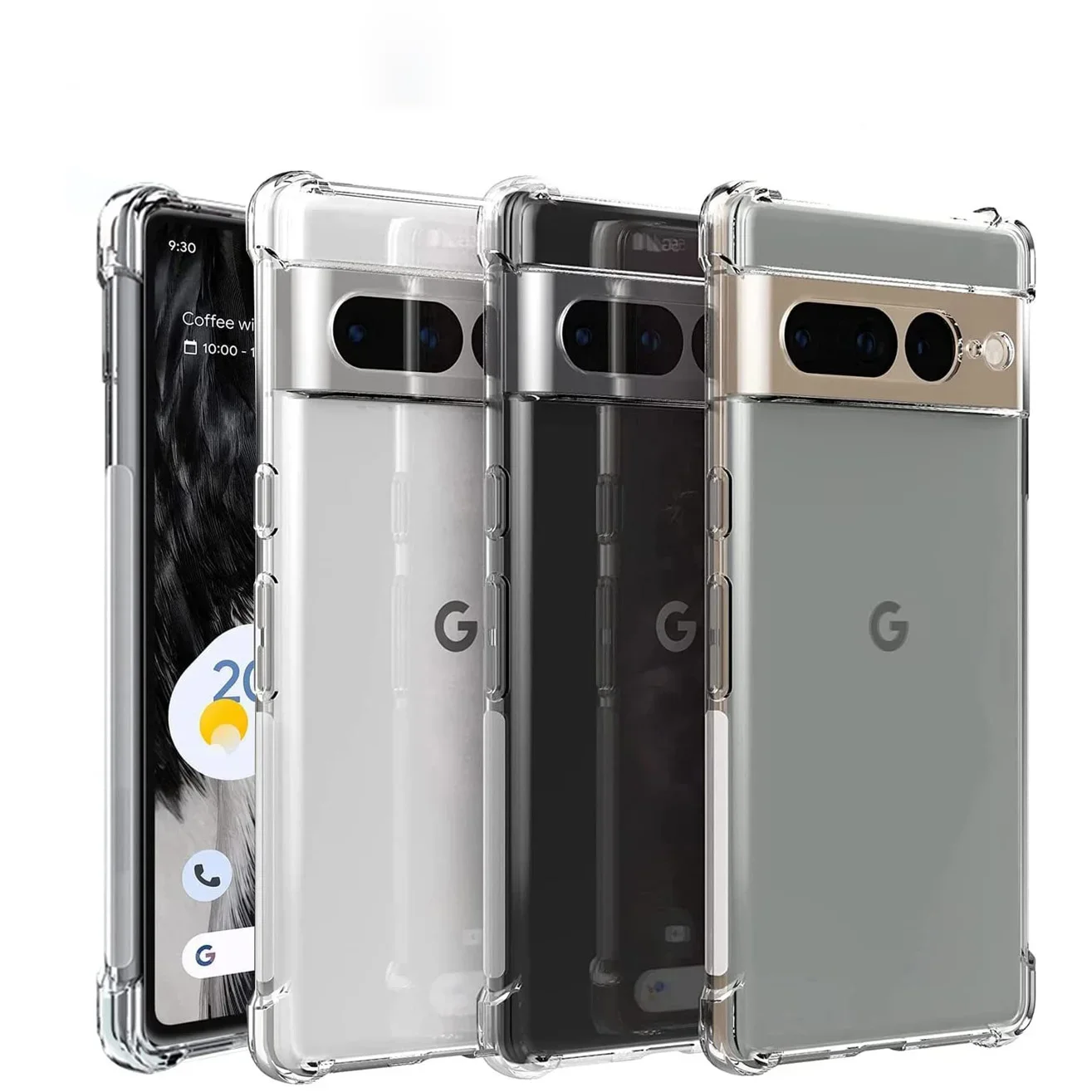 

Luxury Transparent Phone Case for Google Pixel 8 7 Pro 7a TPU Cover Pixel 6 Pro 6A Shockproof Cover Soft Silicone Bumper Fundas