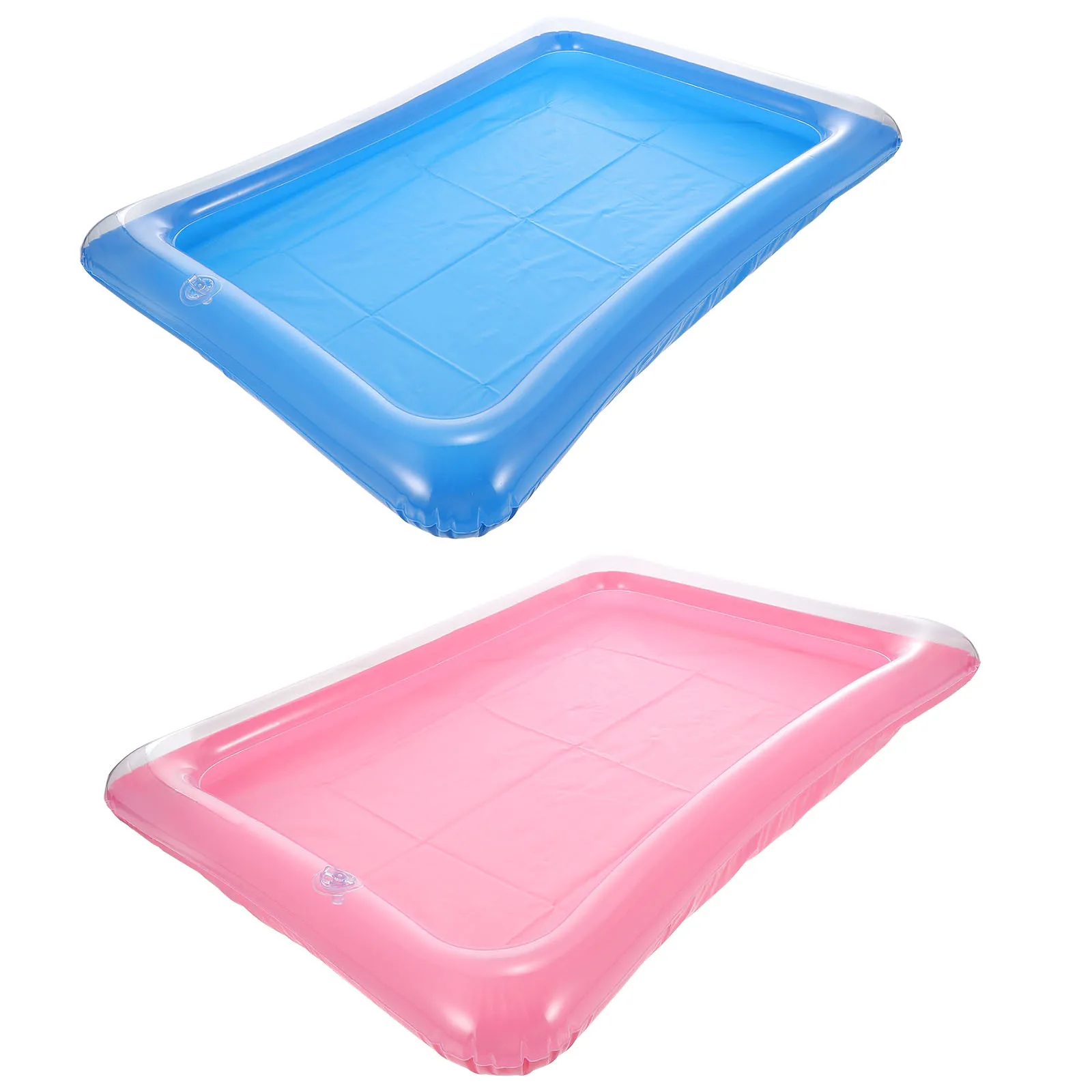 2Pcs Inflatable Floating Ice Tray Water Party Storage Pool Accessory Summer Outdoor Drink Holder Pool Floating Tray
